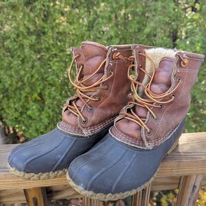 Women's LL Bean Shearling Lined Bean Boots